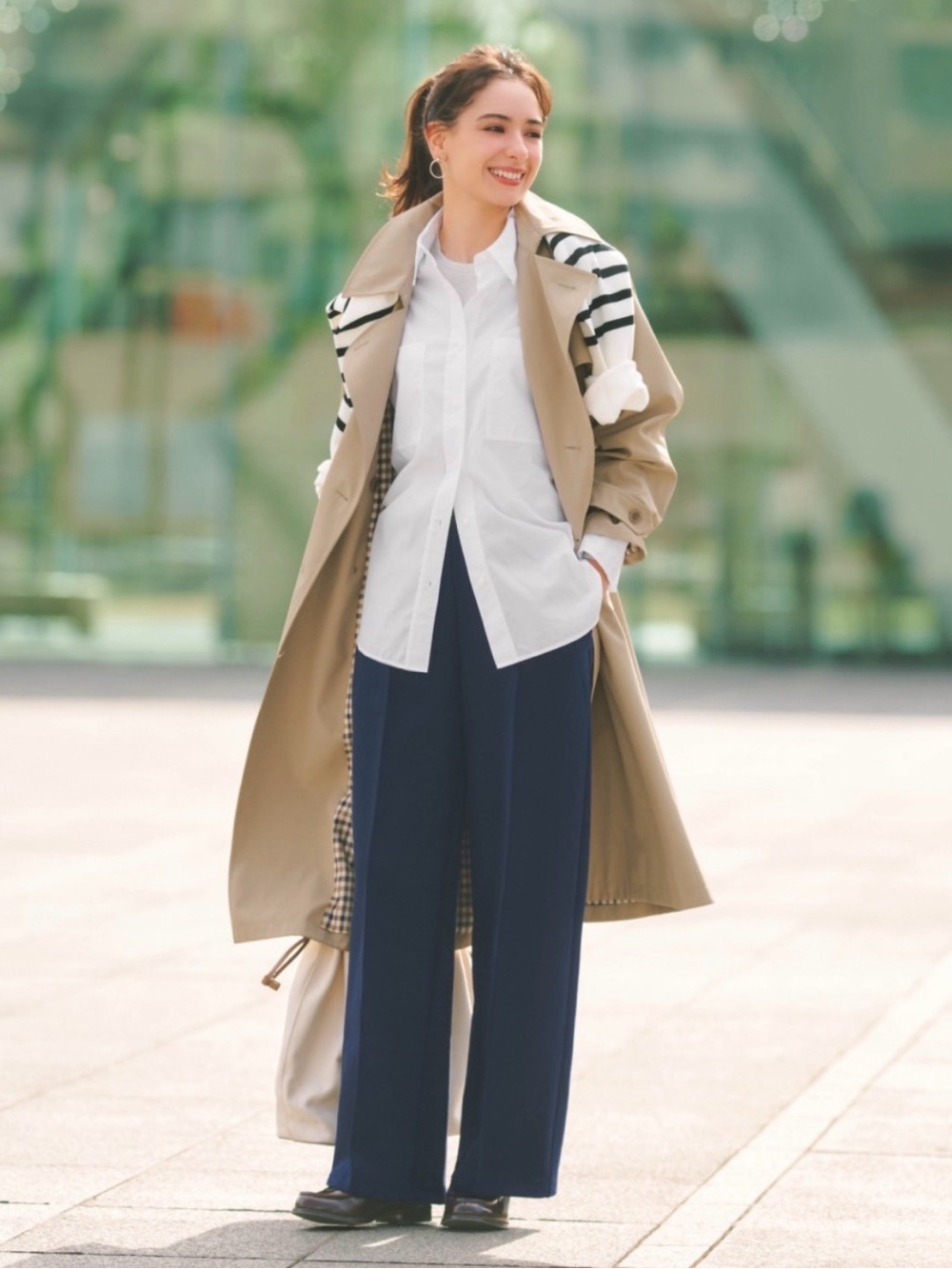 Uniqlo oversized double pocket white button up cotton shirt XS - Picture 13 of 14